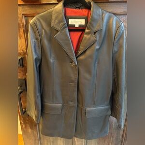 Vintage 90’s Leather Blazer- Women’s Large